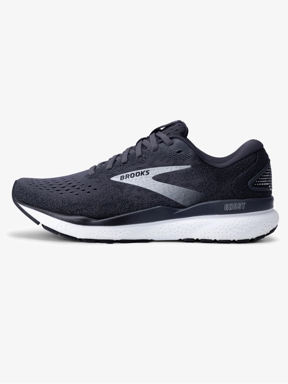 Brooks GHOST 16 Road running shoes  black grey white women’s size 6.5 wide fit